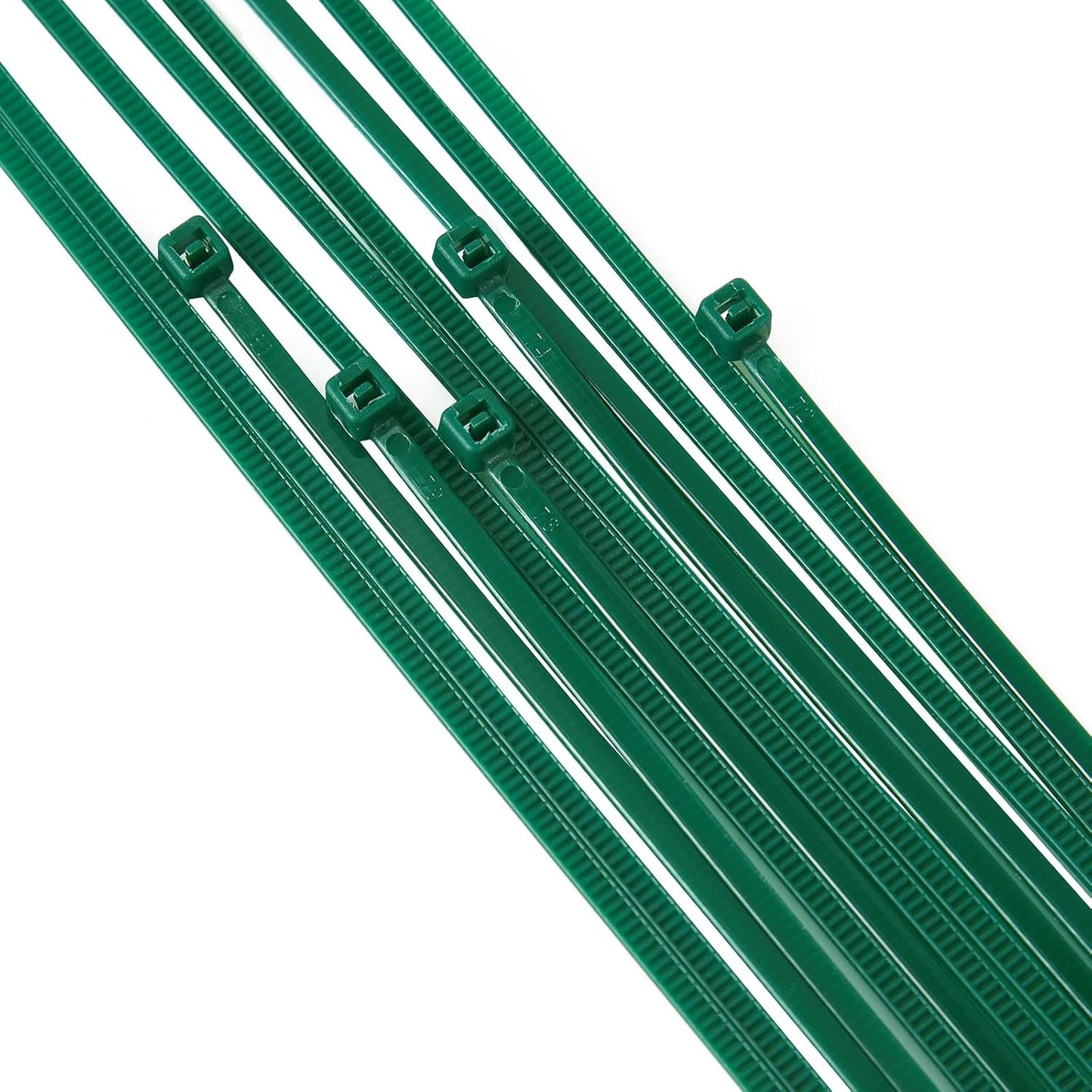 8 inch 3mm Dark Green Nylon Garden Cable Zip Ties Self Locking Cable Ties Twist Ties, Multi-Purpose Cable Tie(100 Pcs)