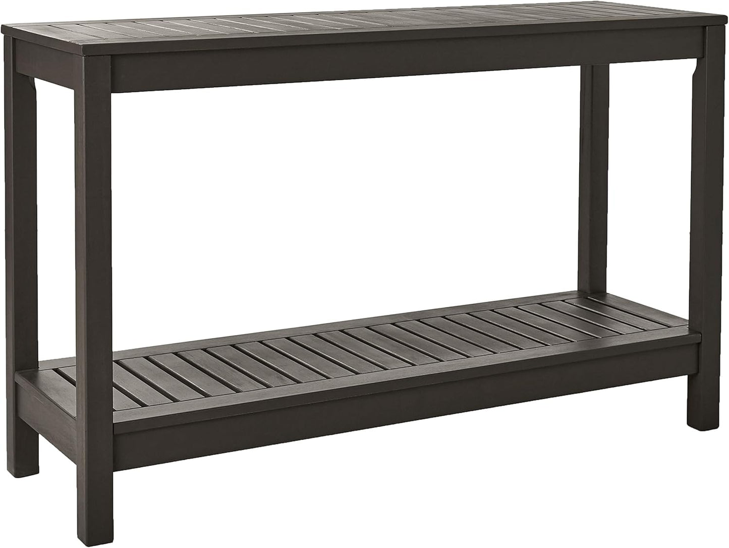 Cambridge Casual Solid Wood Alfresco Outdoor Console Table – Dark Brown Finish – Durable and Stylish Accent Plant Table for Patio, Deck, Porch, Garden, and Outdoor Spaces