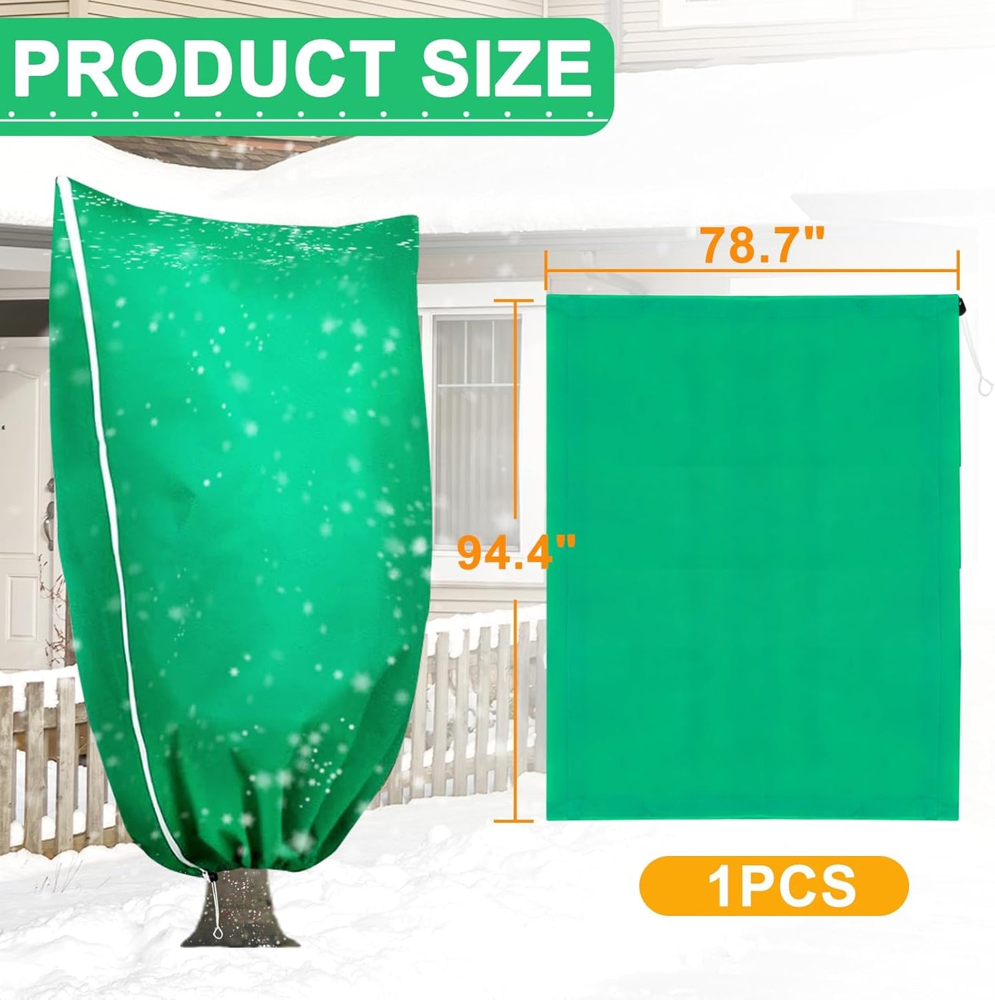 DQS Plant Covers Freeze Protection, 78.7" x94.4" Winter Frost Protection Blankets Frost Cloth,Suitable for Outdoor Winter Frost, Cold Weather, shrubs, Trees, Jackets, and coverings