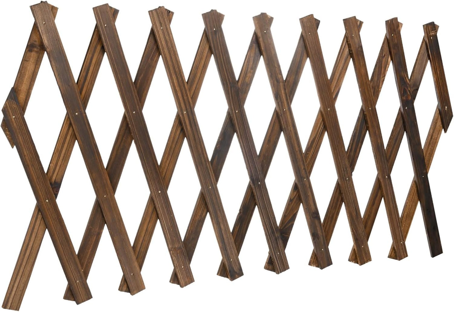 4-Pack Expandable Willow Trellis, 12" x 75" Wooden Lattice Panels Wall Fence for Outdoor Yard Climbing Plants Vine Balcony Patio Decor, Expandable Plant Support Trellis