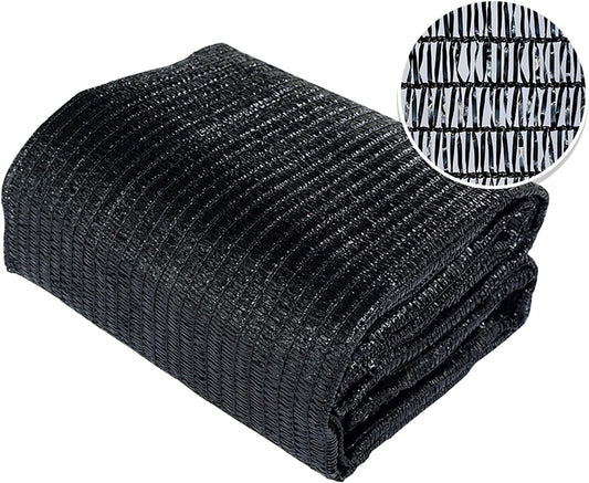 Agfabric 40% Shade Cloth 12X 20ft Sun Shade Fabric Sunblock Shade Cloth Cover with Clips for Plants, Black