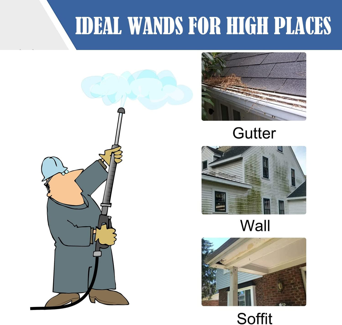 Selkie Long Pressure Washer Extension Wand, 2 Pack 60" Power Washer Extension Wand,Pressure Washer Lance,Stainless Steel Power Washer Extender Wands, 1/4” Quick Connect Fitting, 4000 PSI(120 Inch)