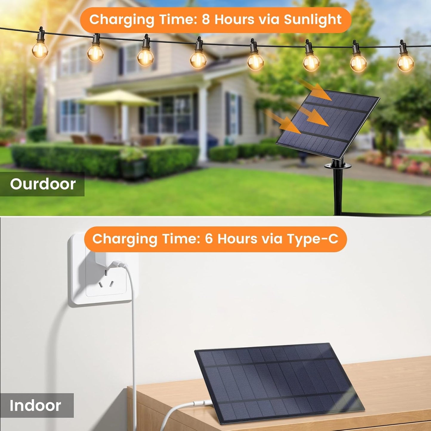 OHLUX 60FT Solar Globe String Lights Outdoor, Shatterproof Solar Patio Lights with Remote, 27 Dimmable G40 LED Filament Bulbs, 2200K Soft Warm White Edison Hanging Light for Outside Backyard Deck