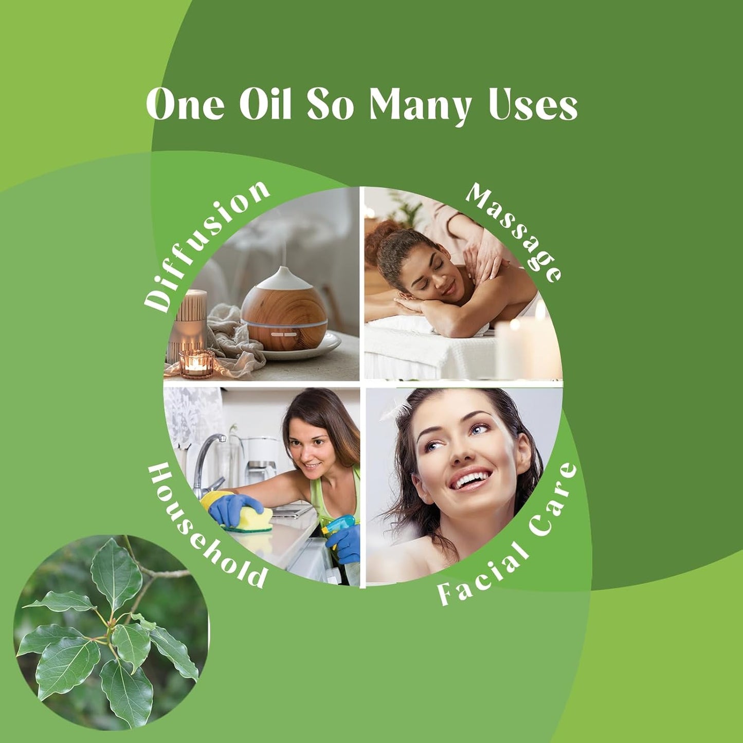 Camphor Oil, Pure Natural Camphor Essential Oil for Diffuser, Room Spray, Household, DIY - 1 Oz