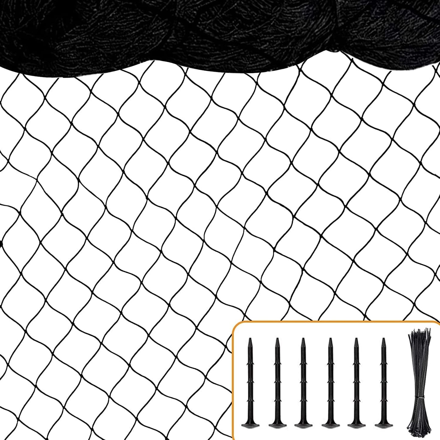 Bird Nets 25'x100' with 1" Mesh Nylon Poultry Netting Heavy Duty Aviary Net Chicken Coop Netting, Garden Netting Deer Fence for Fruit Tree Trellis Net