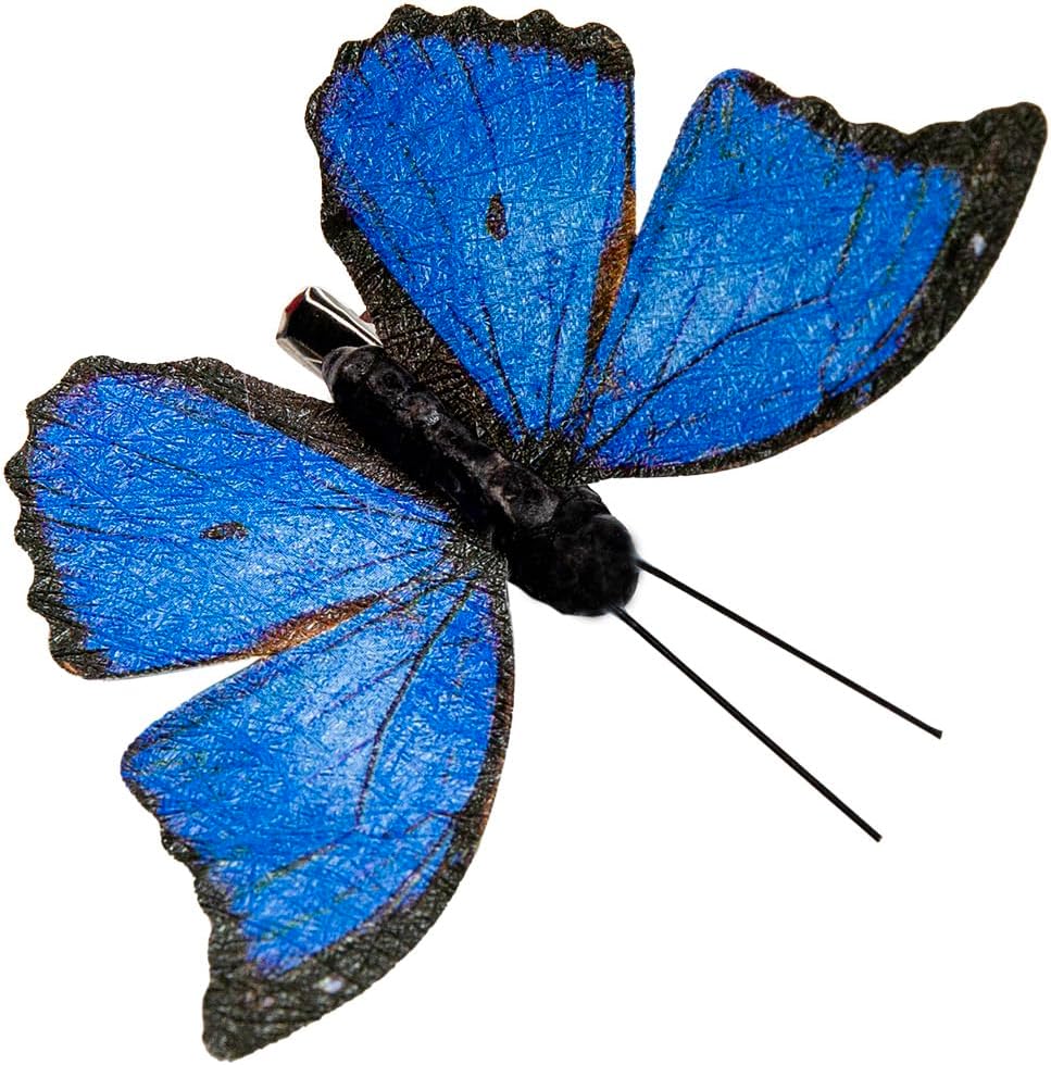 Berfutall-Artificial 3D Butterfly Party Decorations Set of 12 with Clip 12 Color Ornaments for Christmas Tree (12Color I)