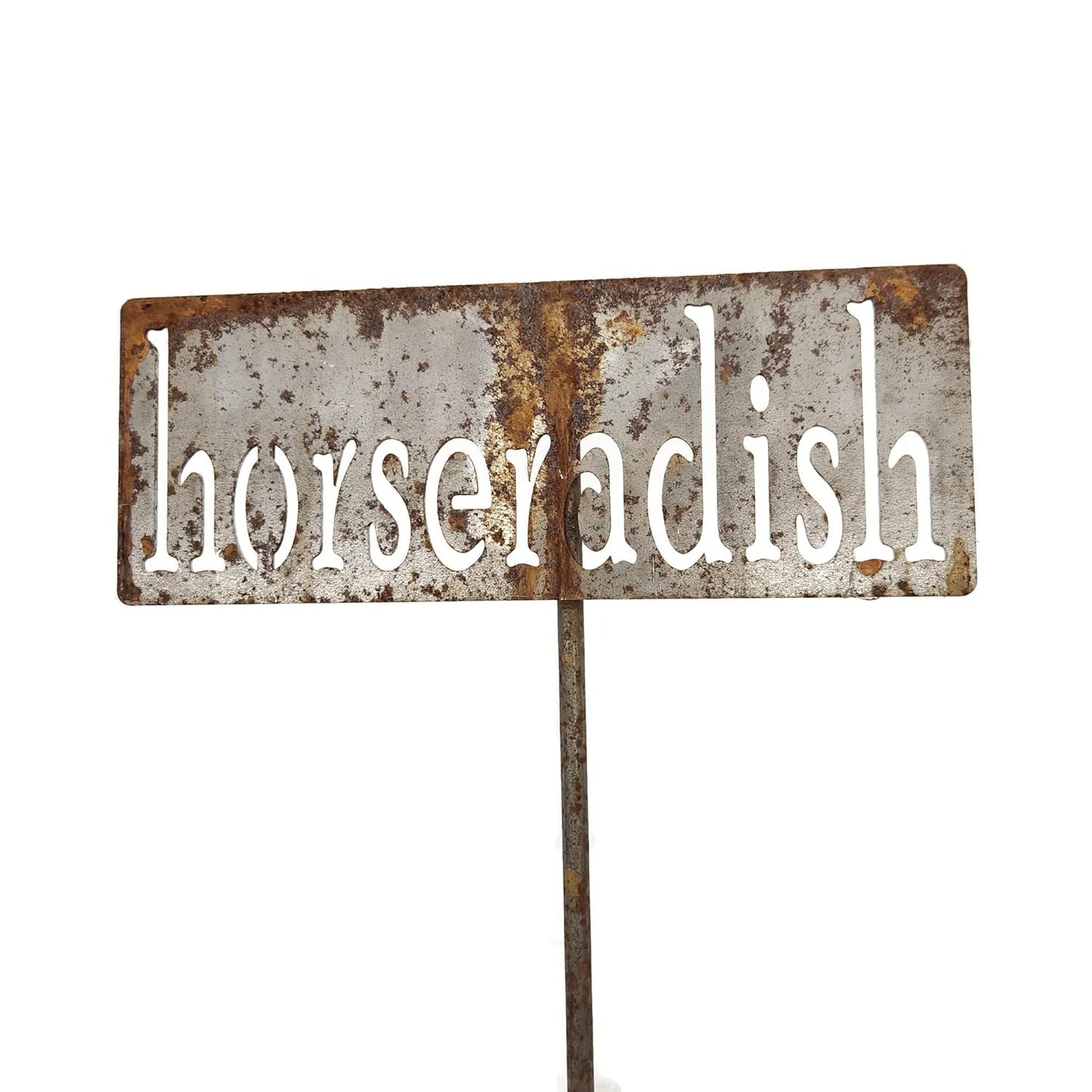 Classic Metal Garden Markers 19 Inches Tall (horseradish, Naturally Rusted)