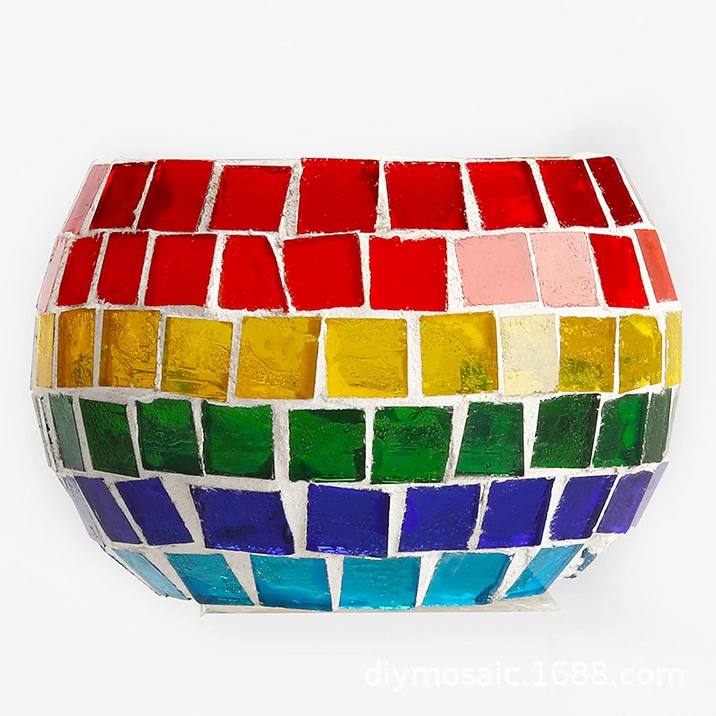 Mosaic Tiles 270 Pieces / 200 g Pack of Colored Mica Glass Mosaic Tile Supplies for Home Decoration, DIY Crafts, Plates, Picture Frames, Flowerpots – 1x1 cm Square Tiles (Retro)