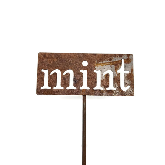 Classic Metal Garden Markers 19 Inches Tall (mint, Naturally Rusted)