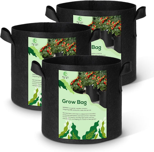 15 Gallon Grow Bags Garden Bags 3-Pack Planting Pots with Handles