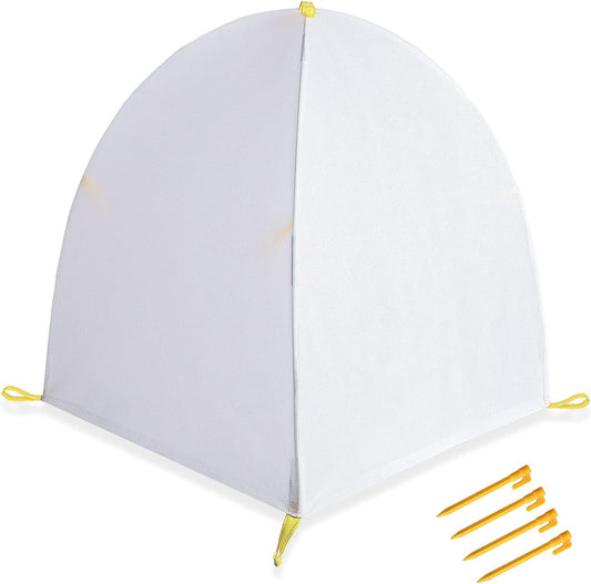 DECOHS 28 x 28 x 33 lnch Warm Plant Protection Tent- Winter Plant Covers Freeze Protection- Plant Snow & Frost Shrub Covers with Stakes Protecting Fruit Tree Potted Plants from Freezing Animals Eating