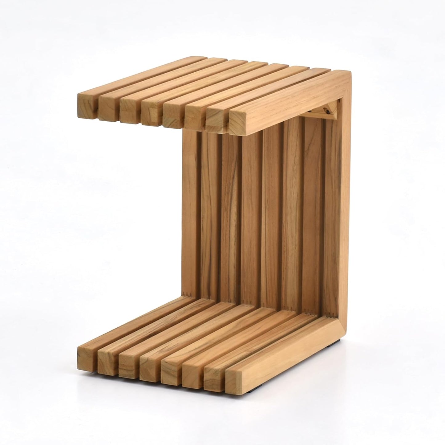 Teak Wood Weather Resistant Outdoor Side Table, Adirondack HDPE Small Outdoor Table for Outside or Indoor