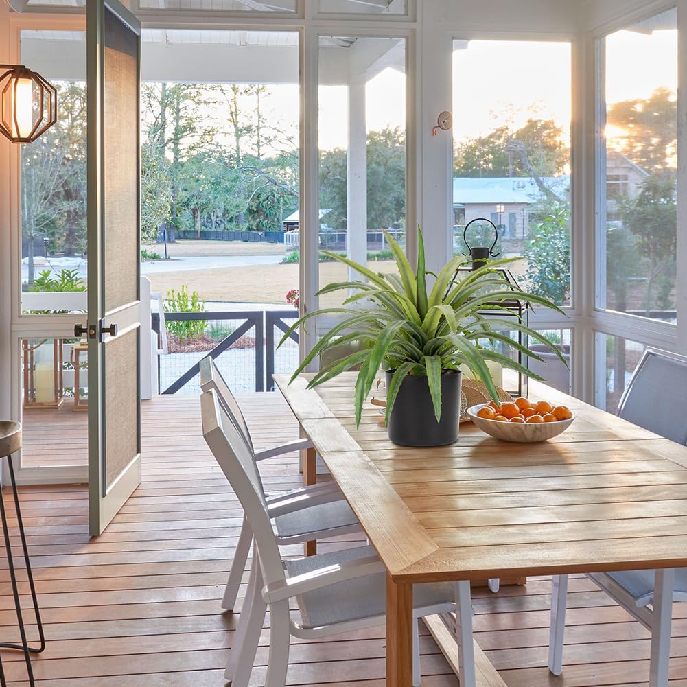 Briful Agave Plant Artificial 17 Inch Fake Potted Plant Large Succulent Fake Plants for Home Office Desk Bathroom Shelf Kitchen Decor (Green)