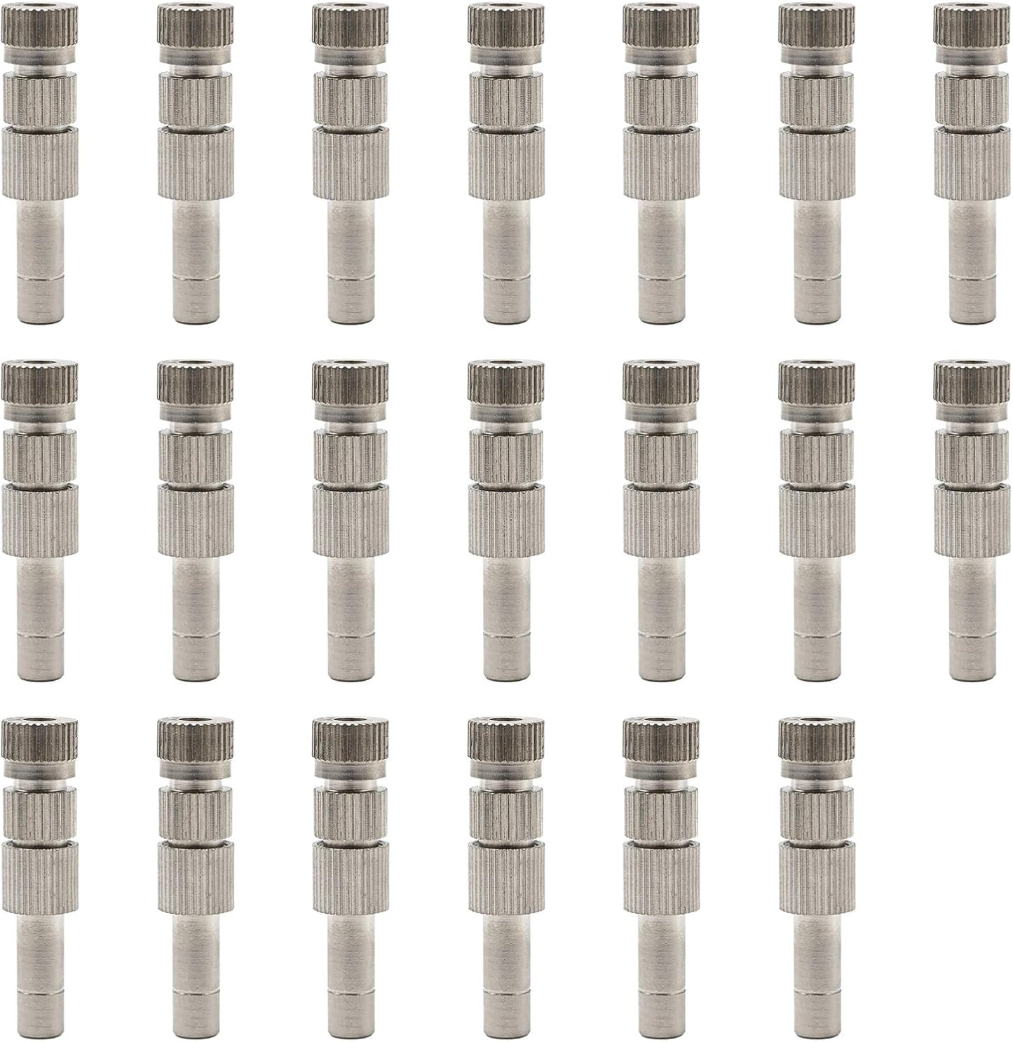 20pcs 6mm Brass Mister Nozzles with Filter, 0.006"/0.15mm Orifice Misting Nozzles for Outdoor Cooling System, Landscaping, Air Humidification, Greenhouse Irrigation