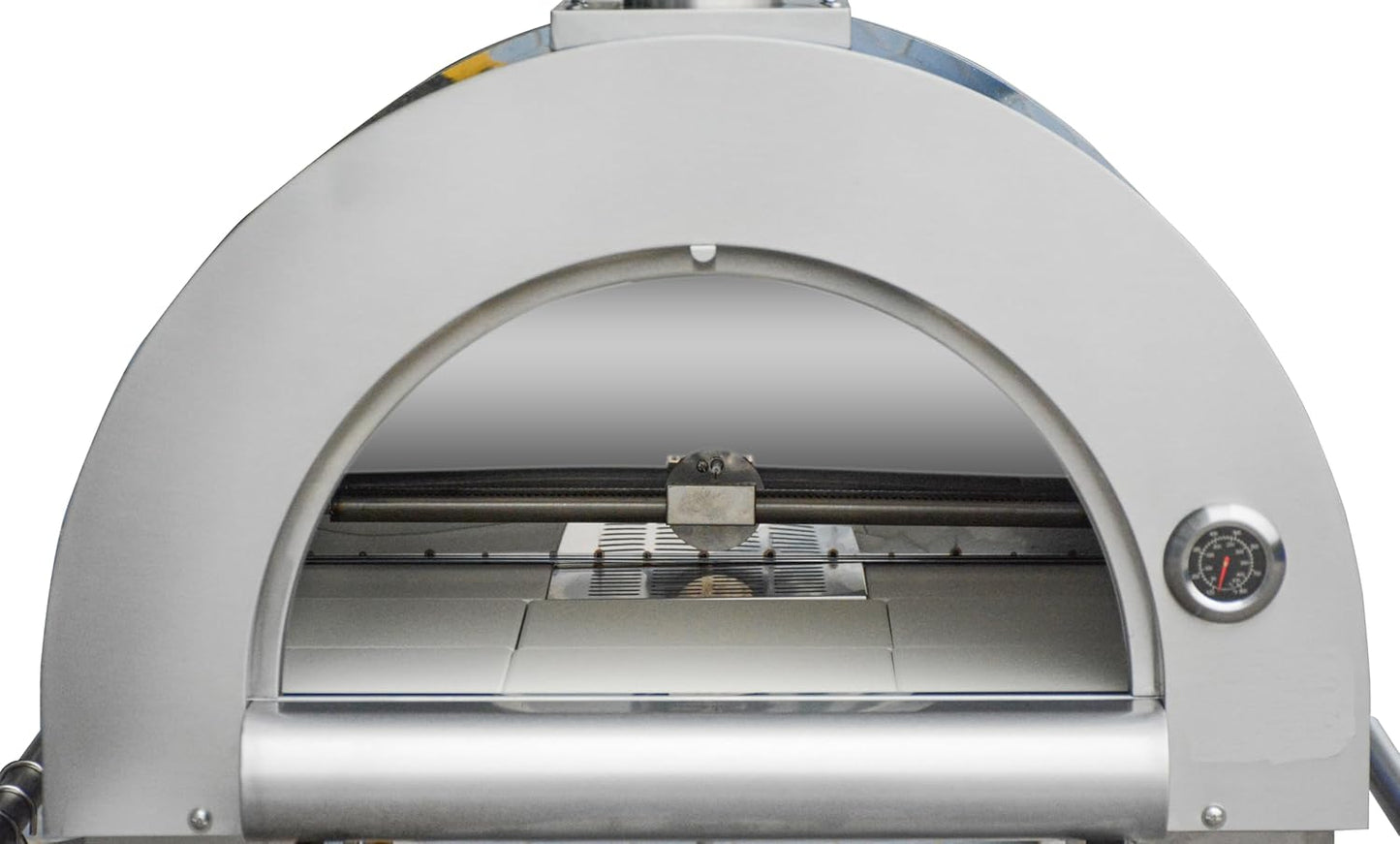 32.5 inch Propane Gas and Wood Fired Pizza Oven, Large Stainless Steel Pizza Oven for Outdoor, Backyard and Party (Silver)