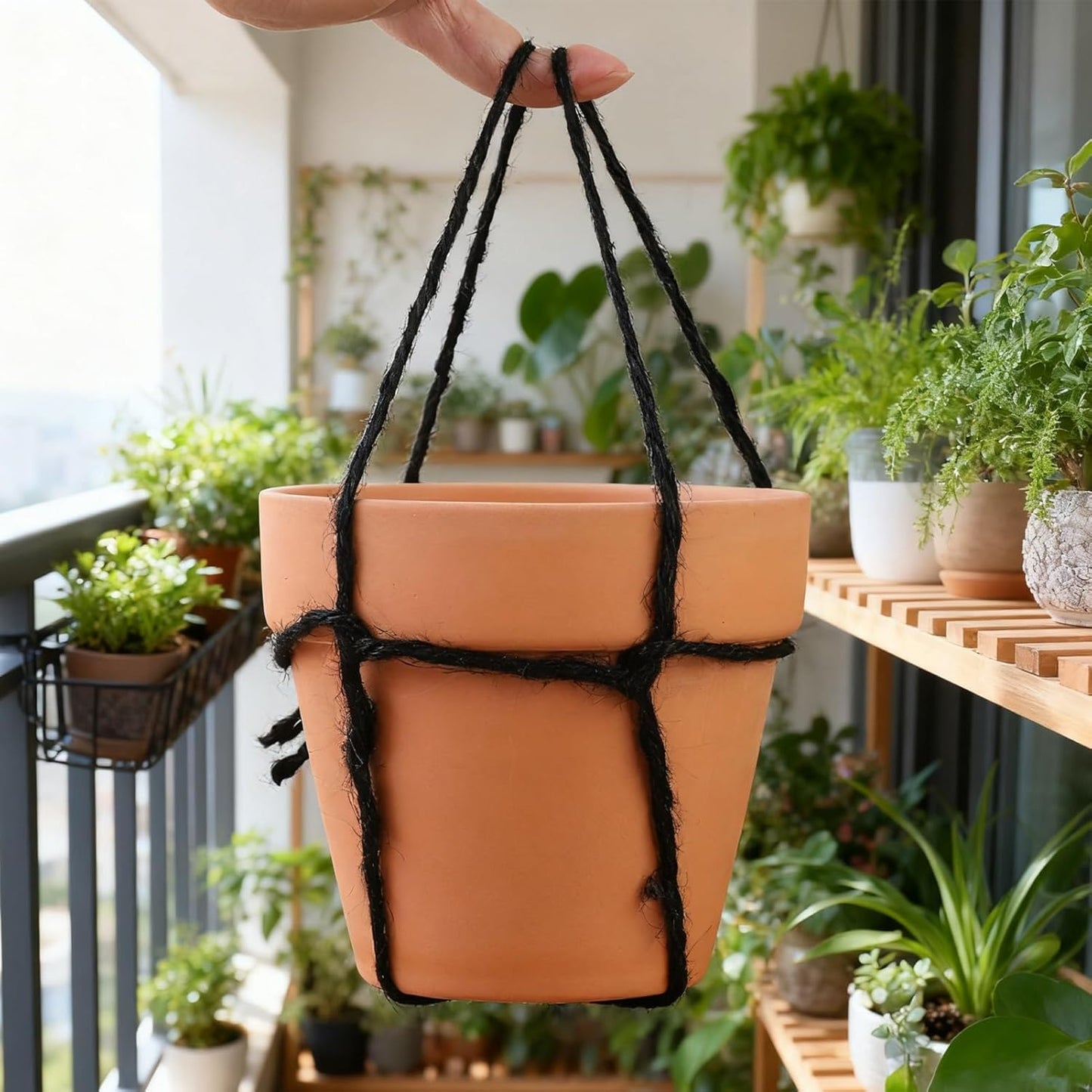 4mm 100 Feet Black Natural Jute Twine, for Crafts Gift, Craft Projects, Wrapping, Bundling, Packing, Holiday Packaging Twine, Gardening and More, Jute Rope to Use Around The House and Garden