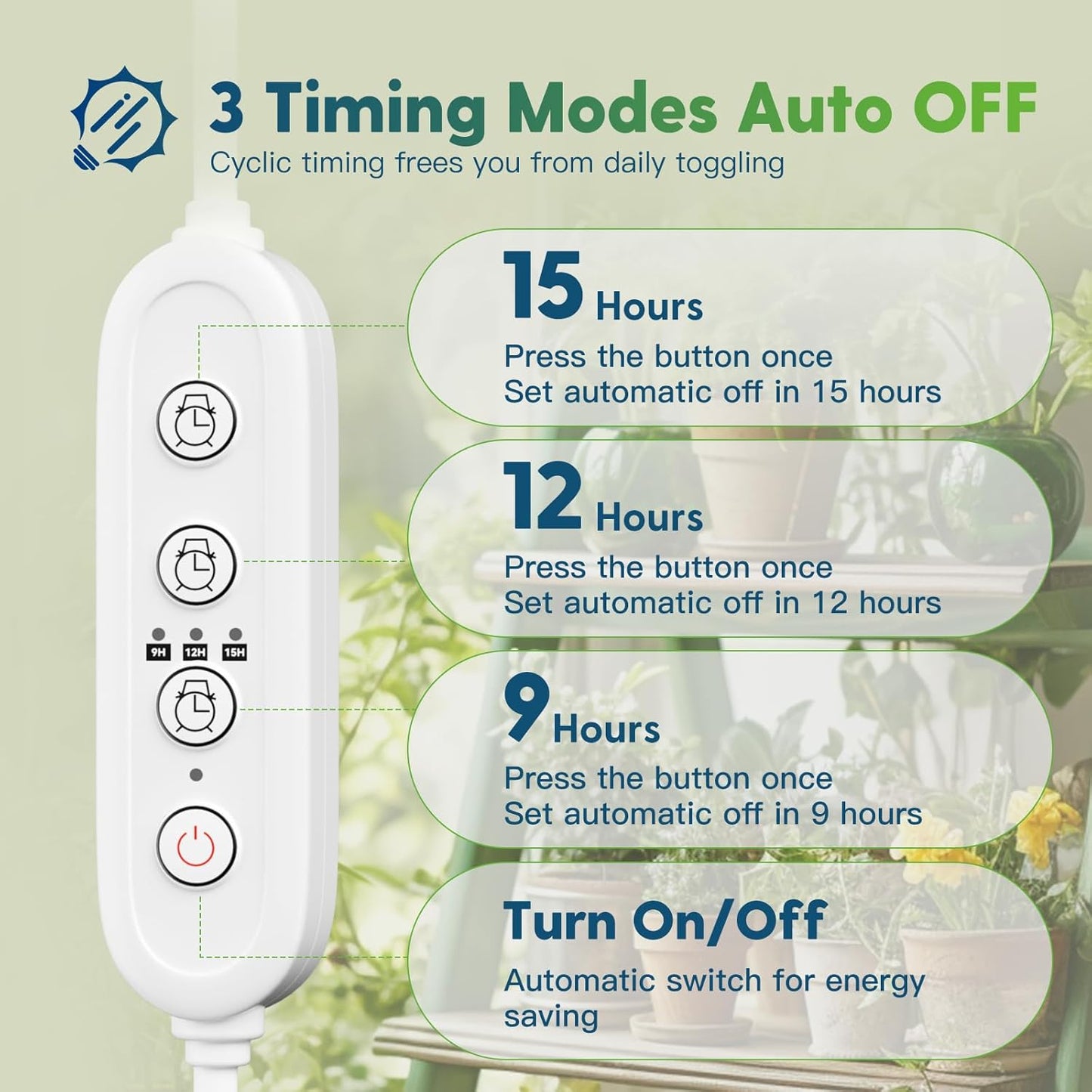 FREELICHT 2 Pack 4FT LED Grow Light with Timer, 40W (250W Equivalent), Full Spectrum Grow Lights for Indoor Plants with 9/12/15H Timer, Linkable Plant Growing Lamp for Hydroponic Plants Seeding Veg