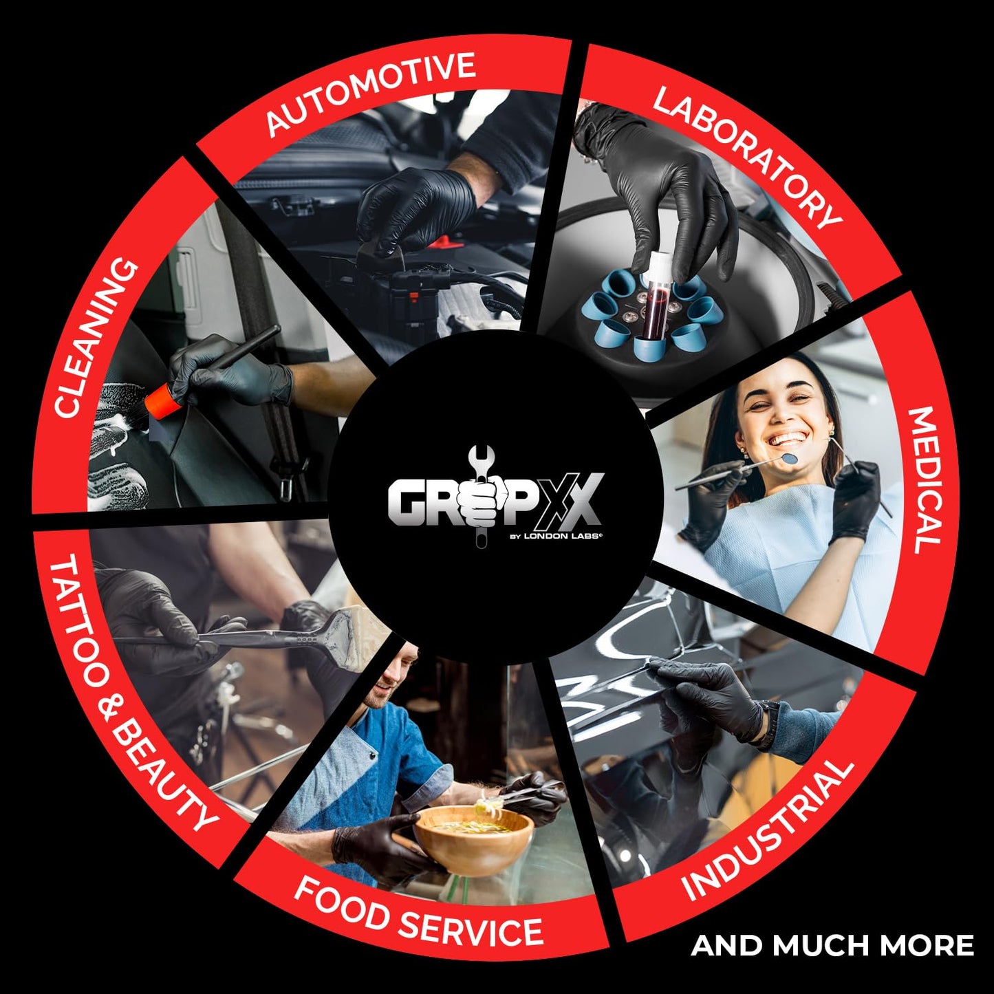 Heavy Duty 6 Mil Black Nitrile Gloves - Disposable, Latex & Powder Free | Mechanic, Food Prep & Tattoo | Rubber Gloves for Cooking, Cleaning & Household |Bulk Case of (1000)