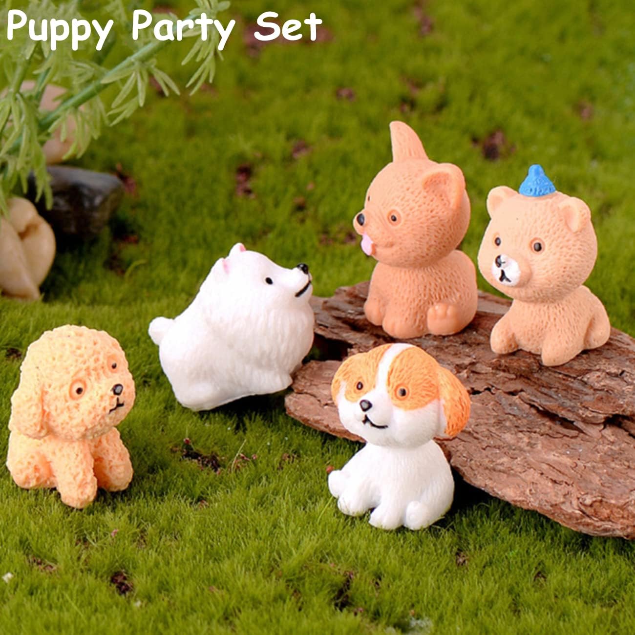 LONCESS Fairy Garden Accessories, 12 Pcs Dog Miniature Figurines, Realistic Animals Dog for Fairy Garden, Miniature Terrarium Crafts,Ornament for Home Office, Cake Toppers，Car Decor，Tabletop Decor