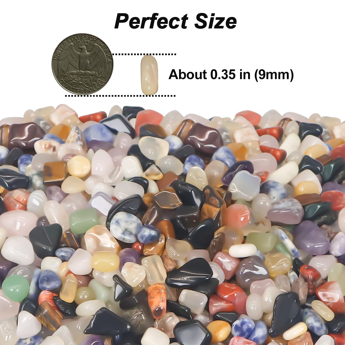 Vase Filler,Landscaping Pebbles, River Rocks Decorative Ornamental Pebbles, DIY Smoothed Rocks for Potted Plant Resin Art Vase Fillers Aquarium Gravel Rocks (Mixed Color, 5 Pounds)