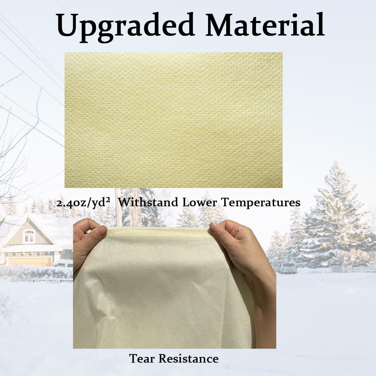 gardtree Winter Tree Covers Freeze Protection 47.2" x 70.8" 3 Packs, Thicker 2.4oz/yd² Garden Covers Frost Protection, Outdoor Plant Protector with Zipper Drawstring for Shrubs, Potted Plants