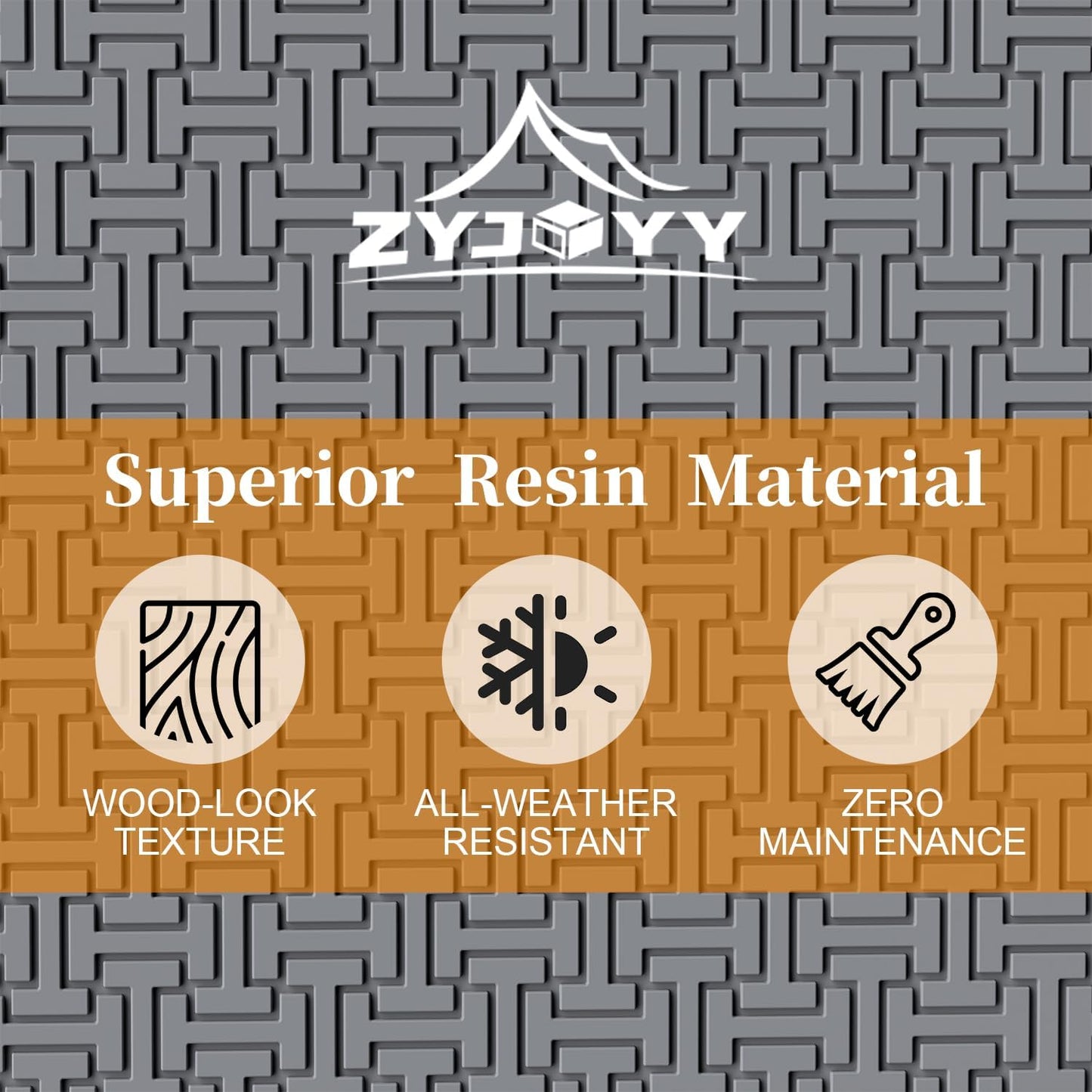 Outdoor Storage Box, 90 Gallon Deck Box, Waterproof Resin Storage Bin for Patio Cushions, Gardening Tools, Lockable, UV Resistant, Grey