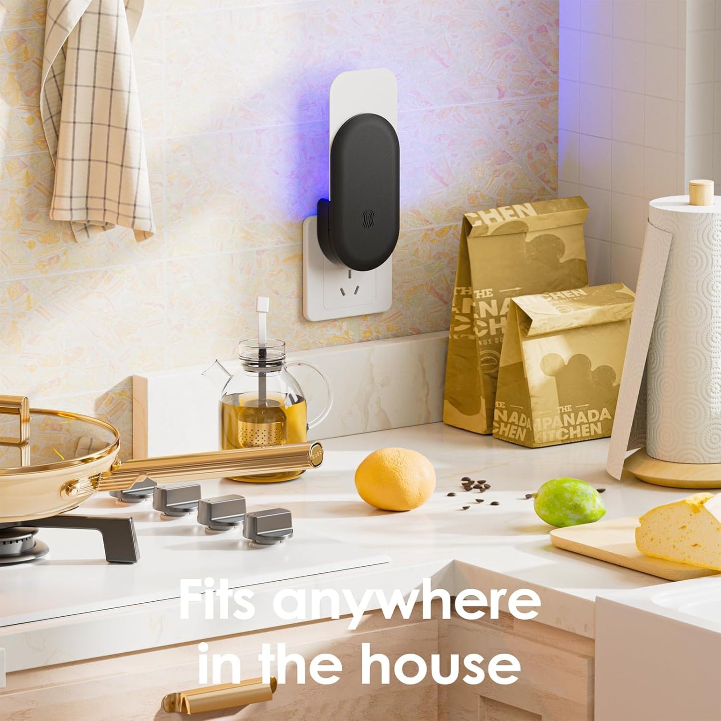 Flying Insect Trap, 2 in 1 Indoor Plug-in Fruit Fly Trap, 2 Trap Black and 12 Glue Cards, Fruit Fly Traps for Gnat, Moth, Mosquito, Suitable for Every Part of The Home