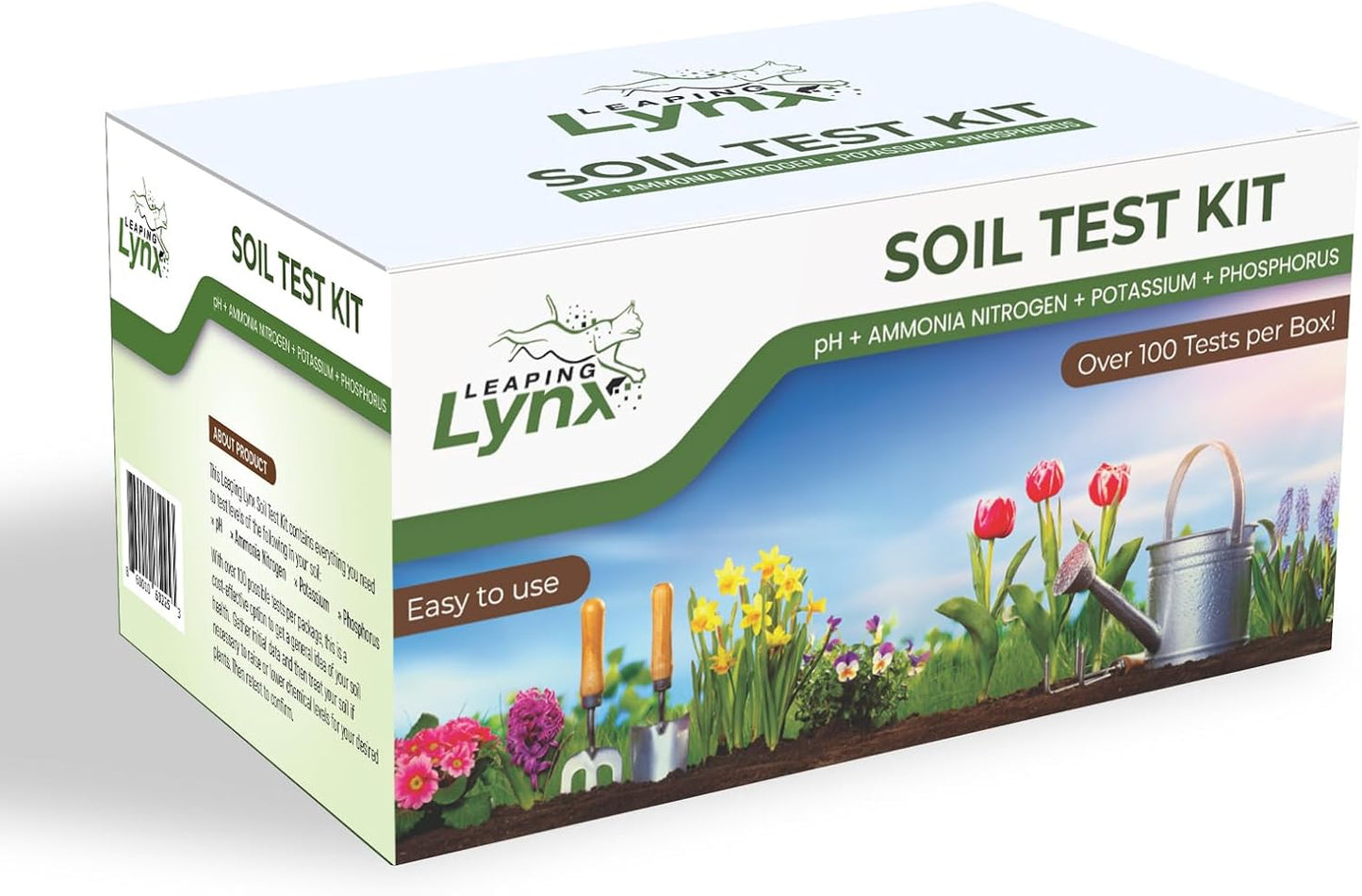 Complete Garden Soil Test Kit – Easy to Use Sensitive Soil Tester for Garden Nutrients, Soil pH Tester, Nitrogen, Phosphorous, & Potassium – Soil Testing Kit for Gardening – Lab at Your Fingertips