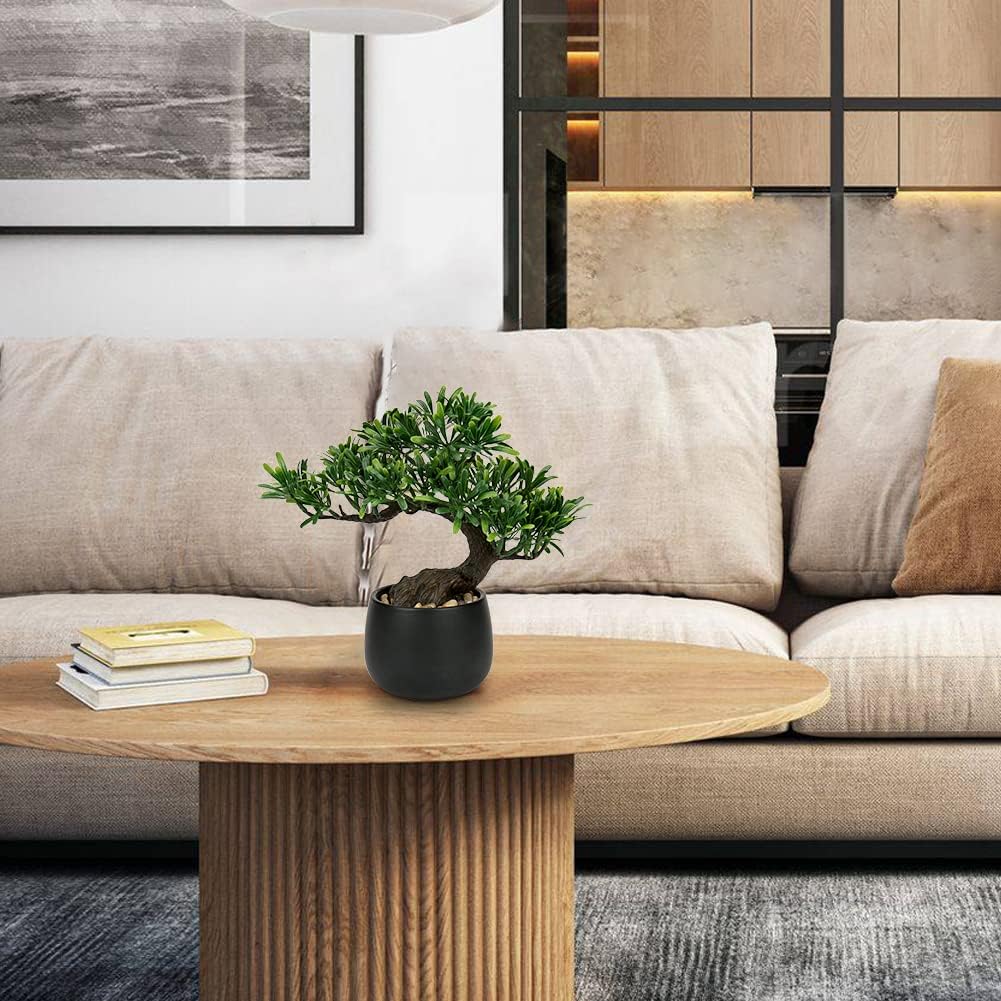 Artificial Bonsai Tree Juniper Faux Plants Indoor Fake Plants Decor with Ceramic Pots for Home Table Office Desk Bathroom Shelf Bedroom Living Room Farmhouse Decorations
