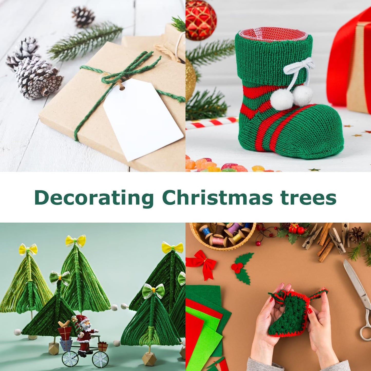 Vanhench 805ft Garden Twine, Green Twine String for Gardening Tomato Climbing Plant Tie Floristry Arts & Crafts Supplies, Hanging Planter Basket, Greenhouse Plant Accessories (Green)