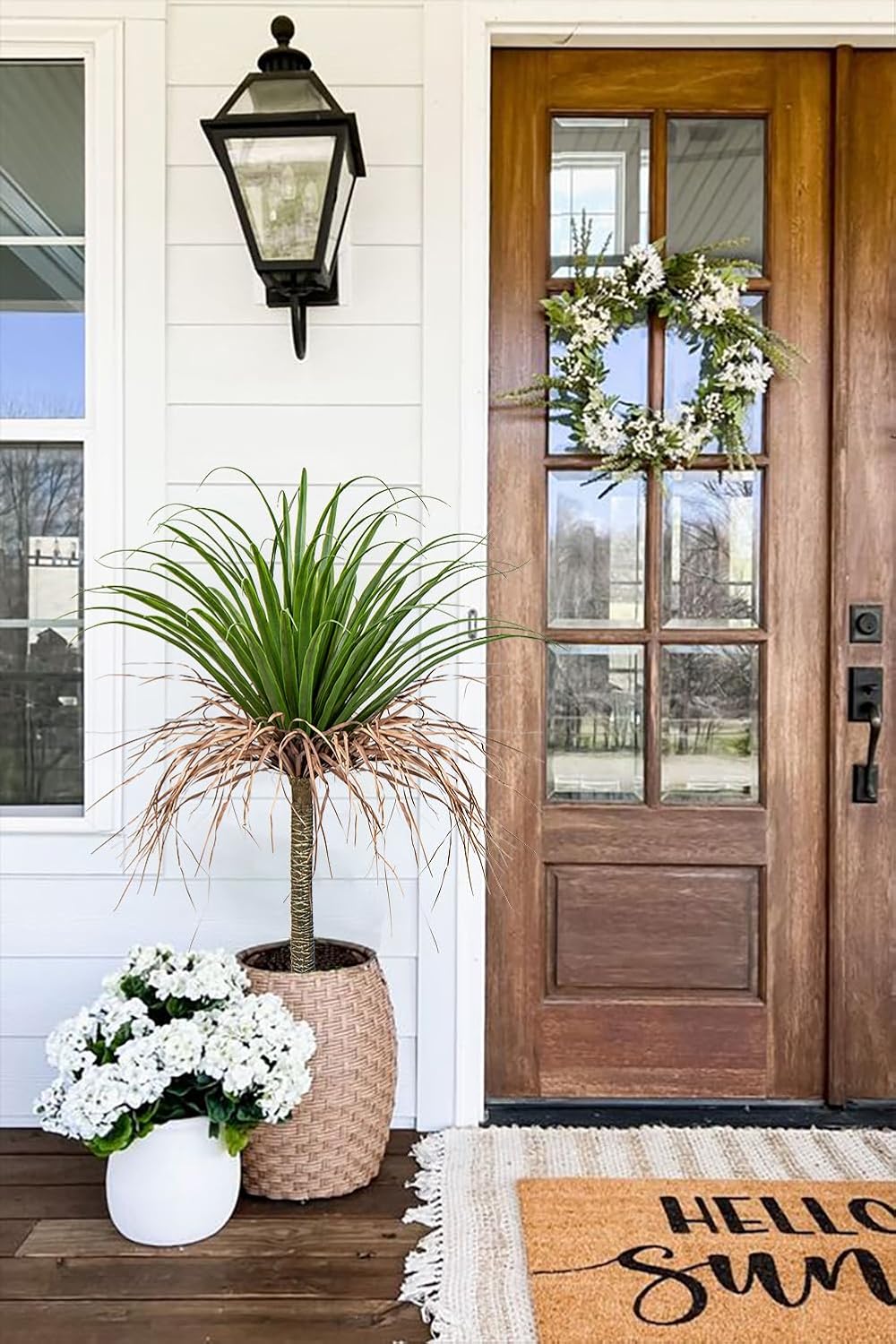 Artificial Tree 3.6Ft Faux Agave Plant Yucca Tree in Pot for Home Office Decor Indoor Outdoor Dracaena Tree Tropical Yucca Palm Fake Potted Tree House Decoration Housewarming Gift