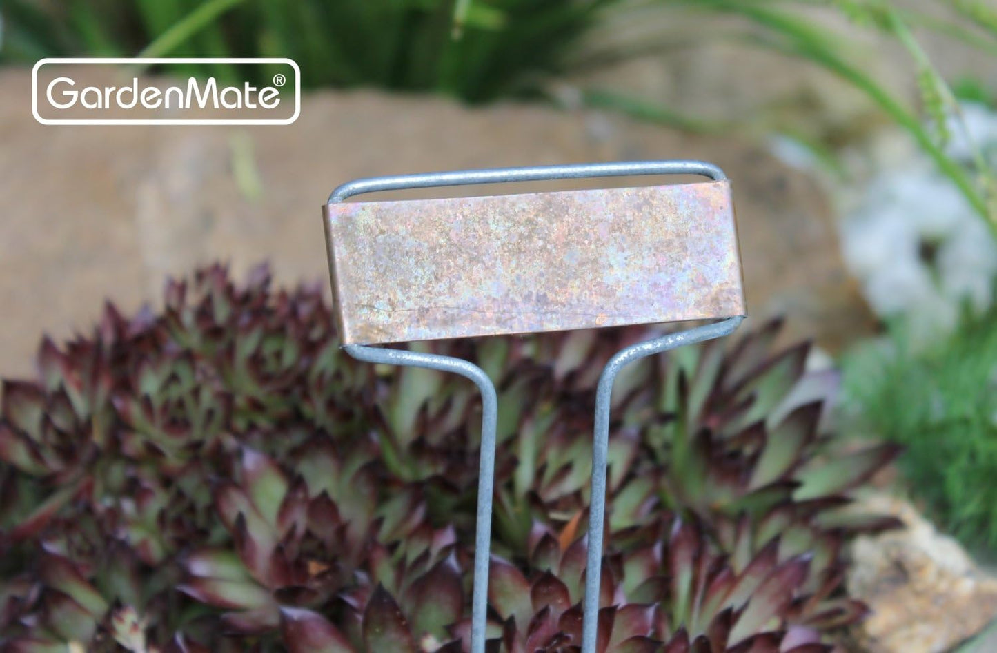 GardenMate 50-Pack Weatherproof Banner Copper Metal Plant Labels, Height 10.5", Label Area 2.5'' x 7/8''