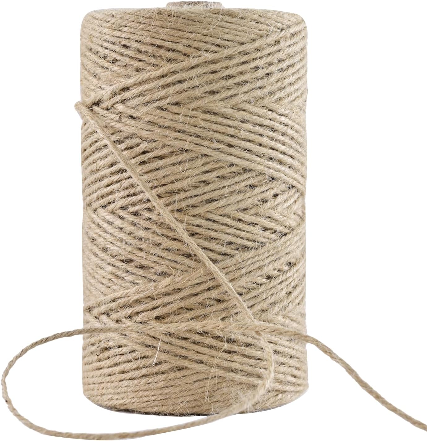 Natural Jute Twine 328 Feet Long String for Crafts Gift Wrapping Christmas Handmade Arts Decoration Packing String Home Decor （3mm * 328feet）