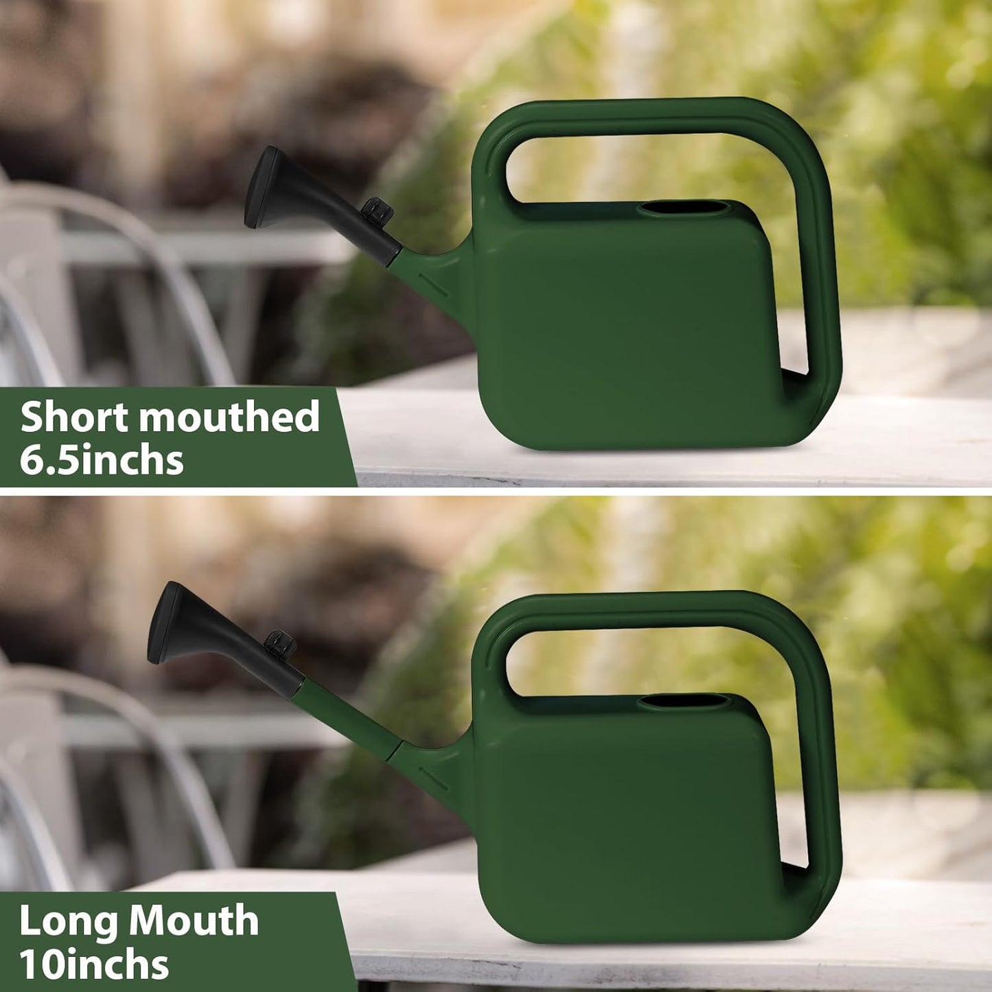 Outdoor Watering Can for Plants Indoor Watering Can for Houseplants 3/4 Gallon 3L (Green)