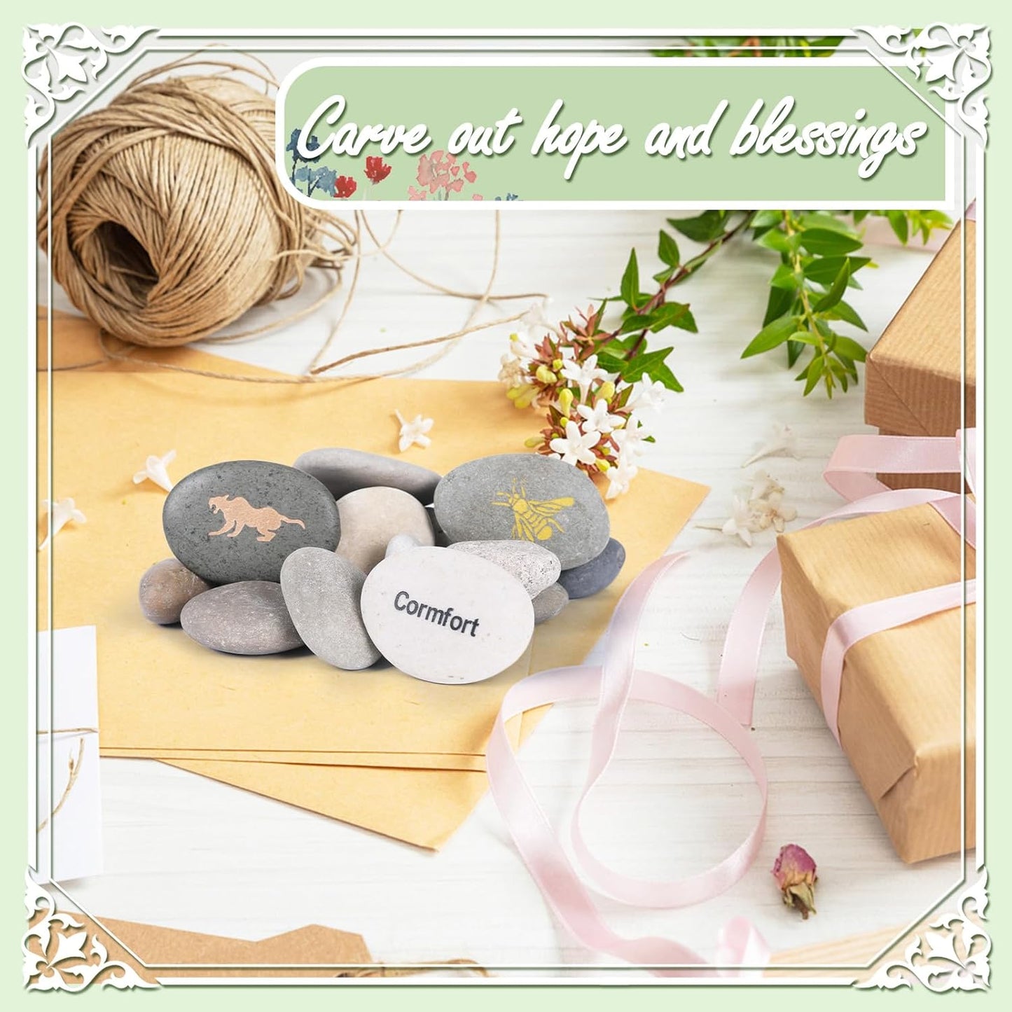 11LB Stones Pebbles River Rocks, Natural Hand-Picked Premium Decorative Pebbles, Ideal for Garden Landscaping, Home Decor, Aquariums, Painting, Crafting and Gifts, Mixed Colors