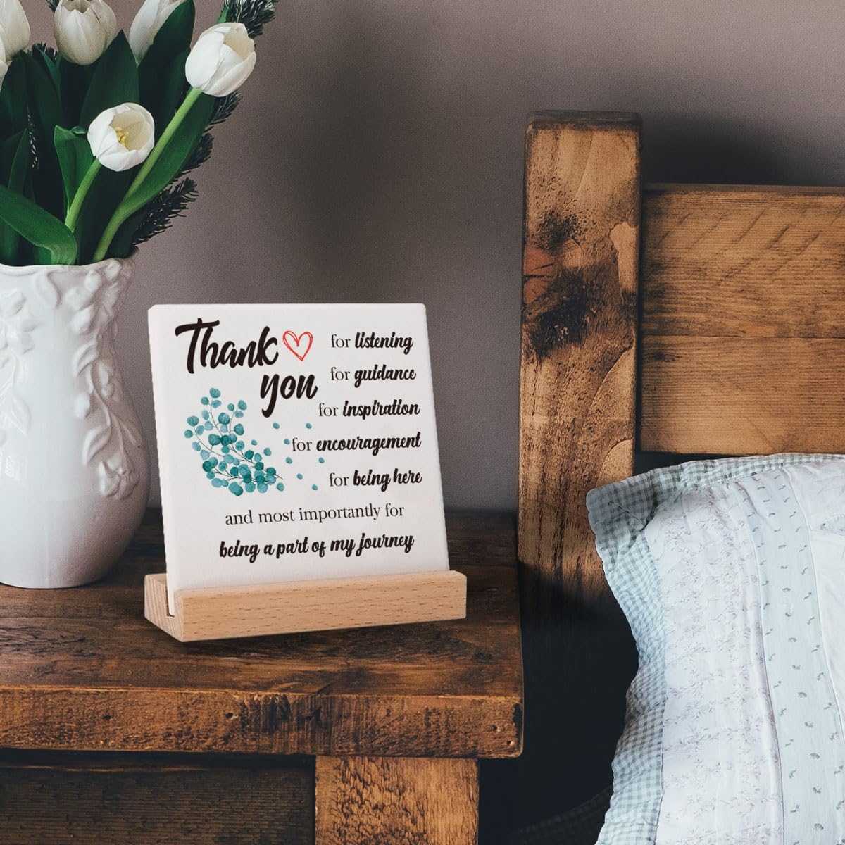 Thank You Teacher Appreciation Gifts for Mom Dad Grandma Mentor Guidance Coach Godmother, Gratitude Gifts Teacher's Day Mother's Day Gifts Father's Day Appreciation Decor Plaques