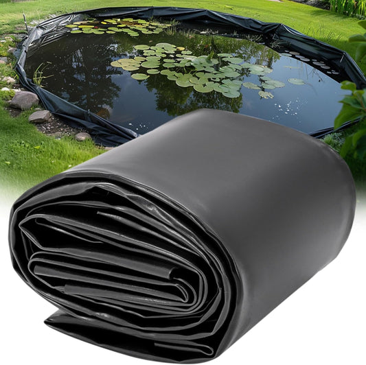 20 x 30 FT Pond Liner, 20 Mil Pond Liners for Outdoor Ponds, HDPE Pond Liner Easy Cutting Puncture Resistant, Pond Liners for Water Garden Fountain Waterfall, Koi Fish Aquaculture Pond