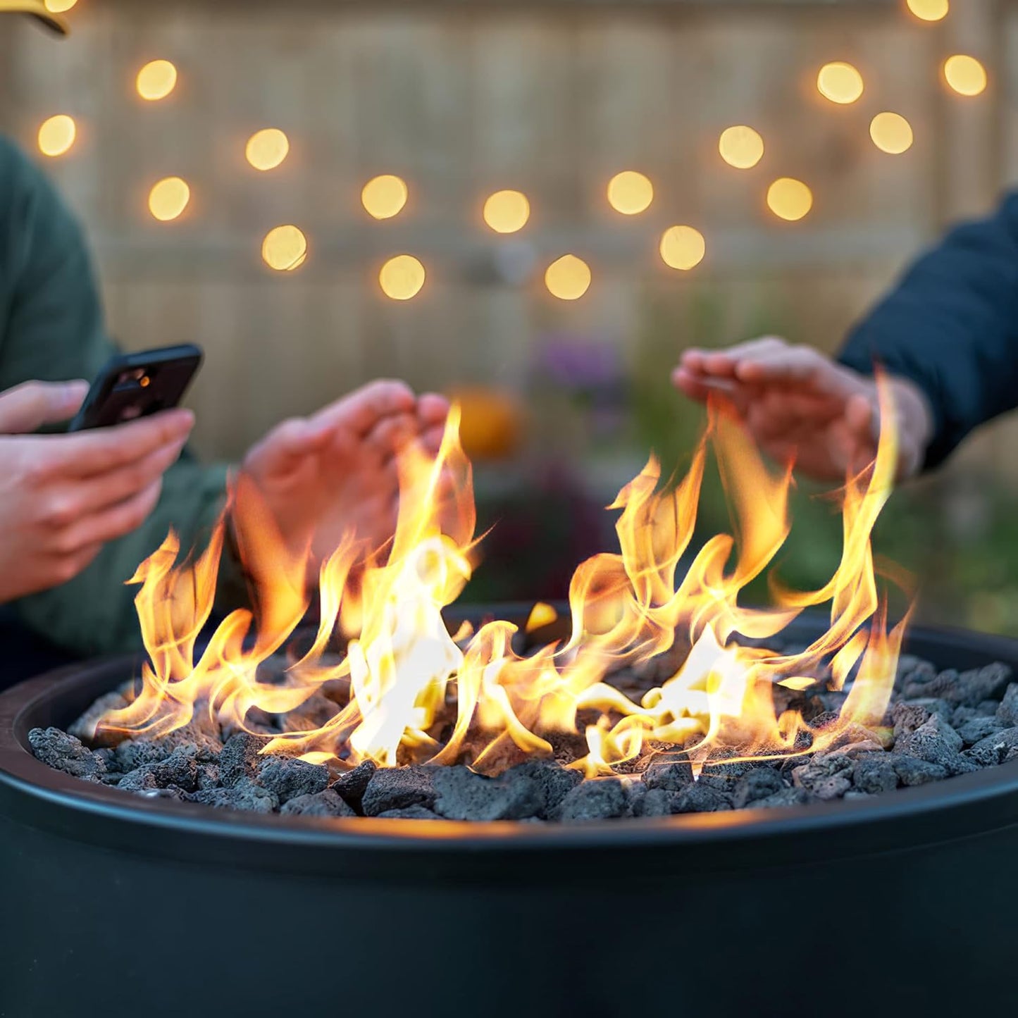 Stainless Steel Fire Pit Burner Pan & Ring Deluxe Kit for Natural Gas, 30-Inch Pan, 24-Inch Ring, 150,000 BTU Max