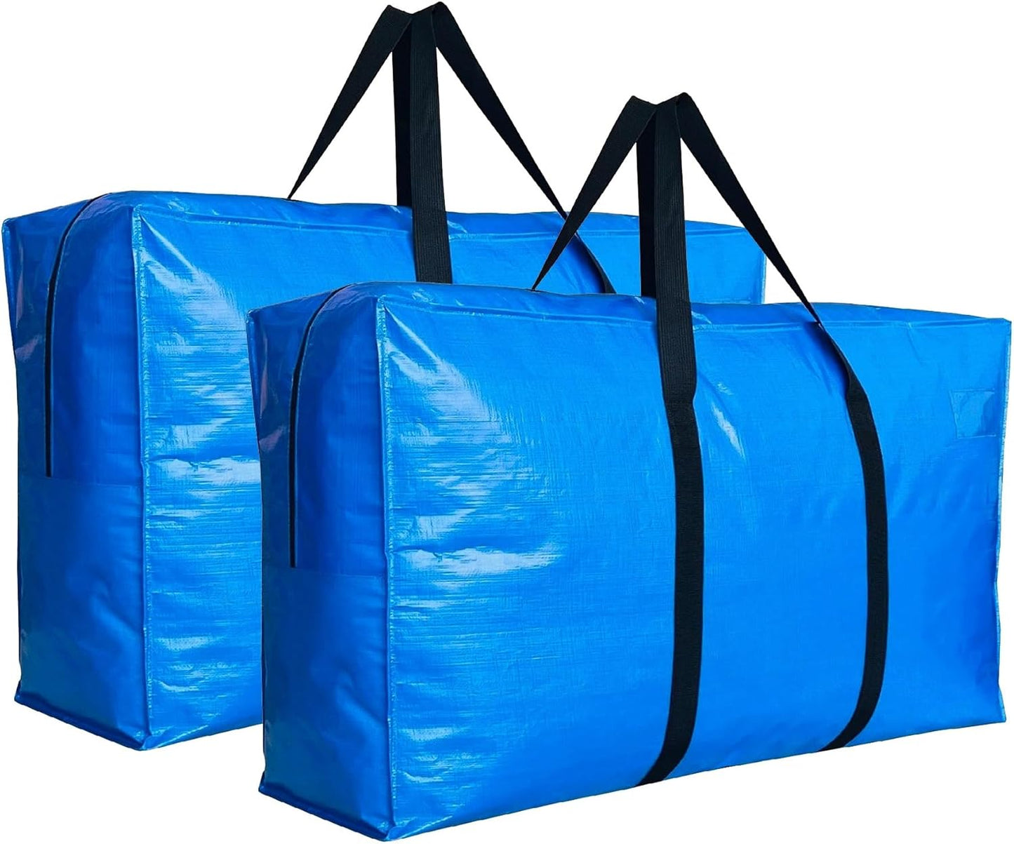 Extra Large Storage Bags, Jumbo Moving Tent Storage Bags, Foldable Big Blue XXL Duffle Bag for Travel,Christmas Tree Bag, 42x23x13.5inch - 2PACK