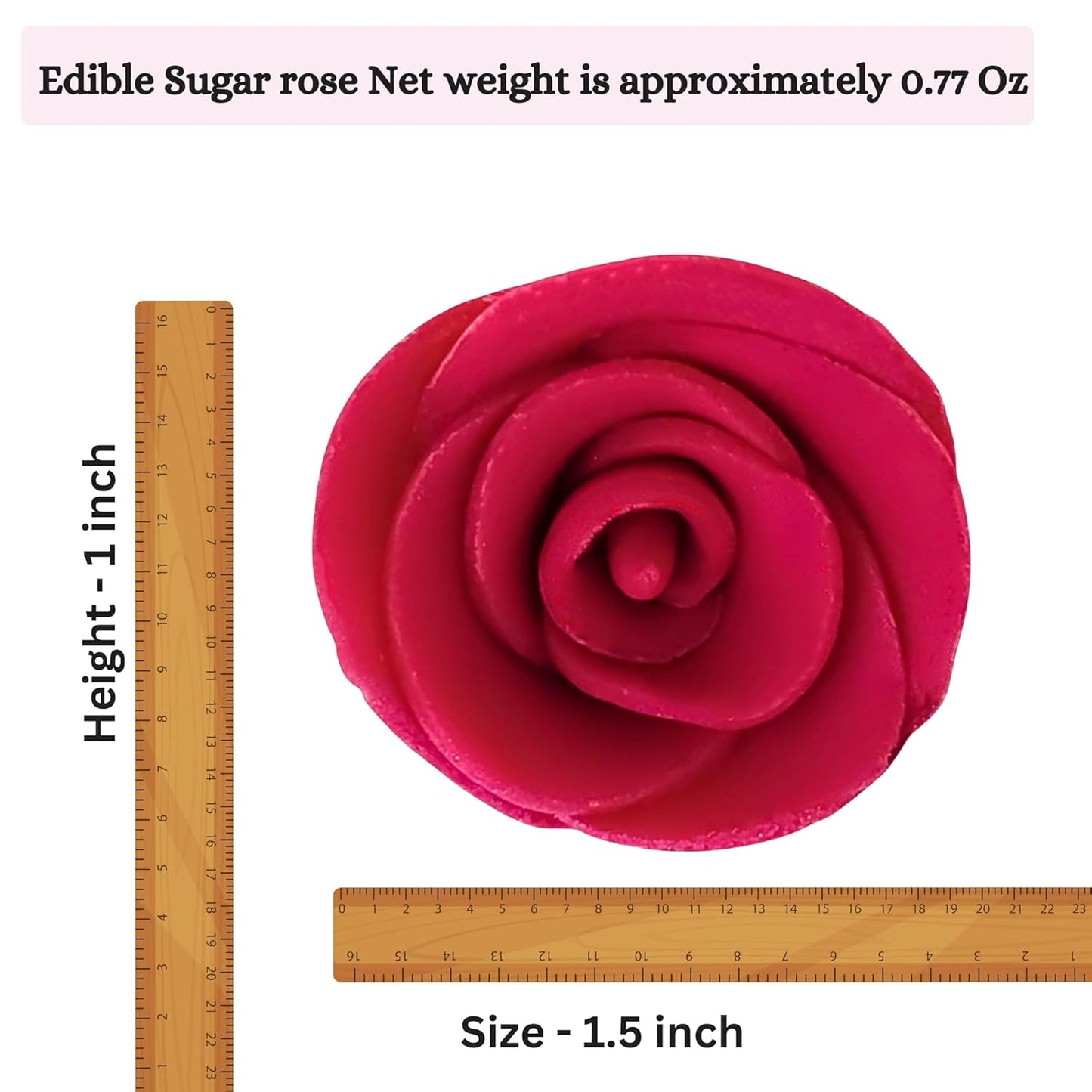 Confect Edible Flower | Edible Flower for cake decorations | Edible Flower Cupcake Toppers | Cupcakes & Doughnut Edible Toppers | Edible Neon Pink Flower- Vegan, Gluten-Free, Soy-Free, Dairy-Free, Palm Oil-Free -Pack of 12