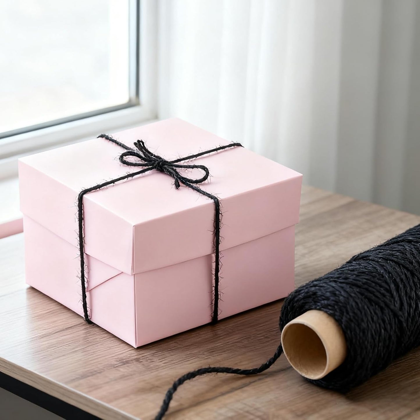 100 Feet 4mm Thick Black Natural Jute Twine, Garden Twine Heavy Duty Industrial Packing Materials String Wrapping, Arts, and Crafts, Halloween Wrapping, Gardening Applications