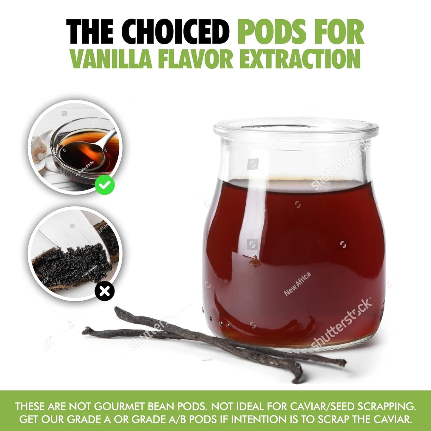 10 Organic Madagascar Vanilla Beans Grade B. Certified USDA Organic 5.5"-7" for Extract and Cooking by FITNCLEAN VANILLA| Whole NON-GMO Bourbon Pods