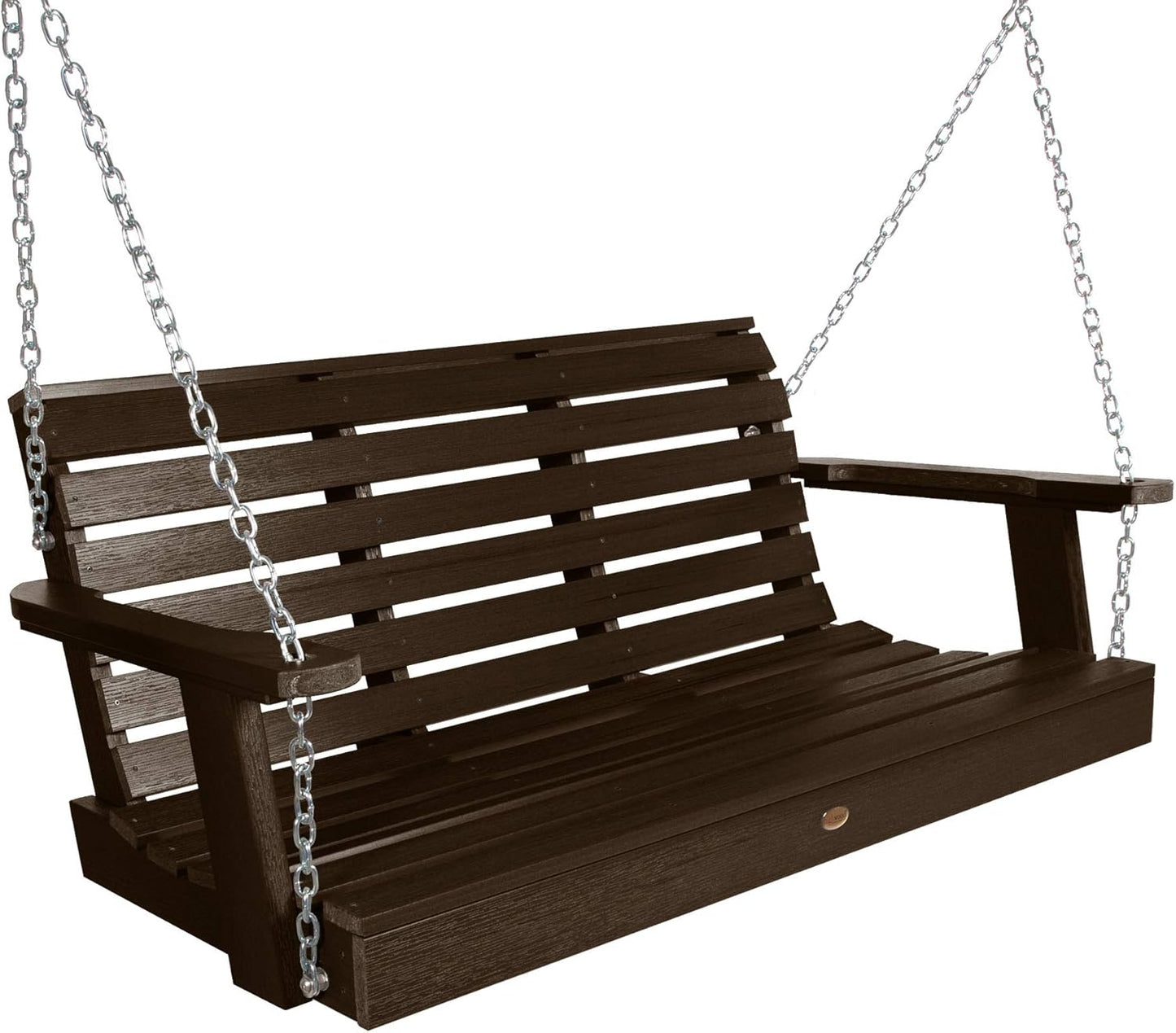 highwood Weatherly Porch Swing, 4 Feet, Weathered Acorn