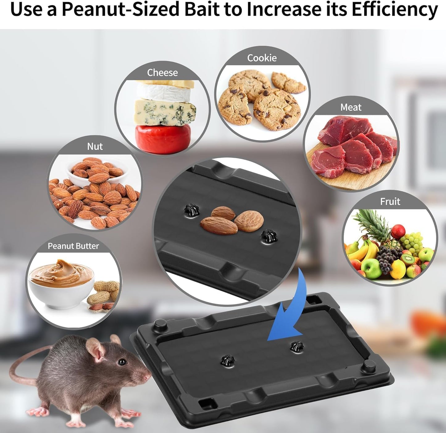 LULUCATCH Mouse & Insect Traps 16 Pack, Heavier Sticky Traps with Non-Toxic Glue for Small Mice & Insects. Sticky Mouse Traps Indoor, Easy to Set, Pet Safe Pest Control