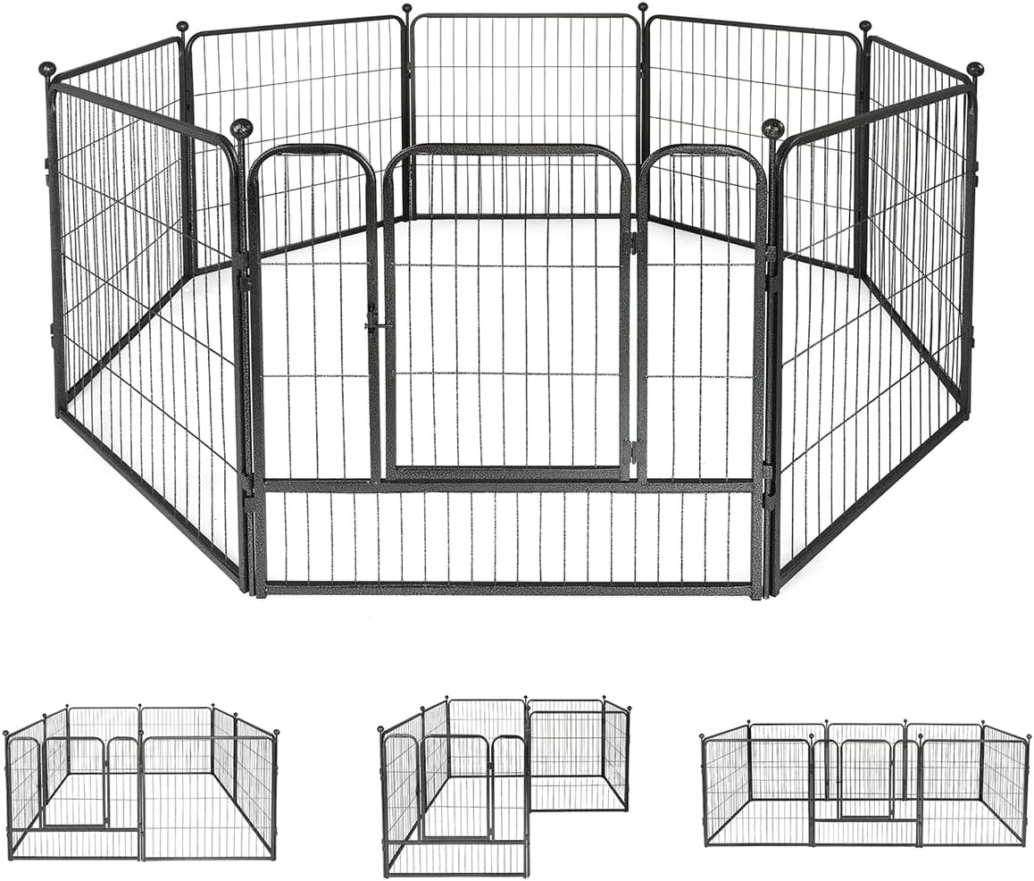 Fencer Wire Decorative Wire Fence, Panel Decor, Heavy Duty Iron Landscape Patio Flower Bed Animal Barrier Border Edging Section, Foldable Garden Fence for Yard for Dog Outdoor, 32 Inch x 21 FT