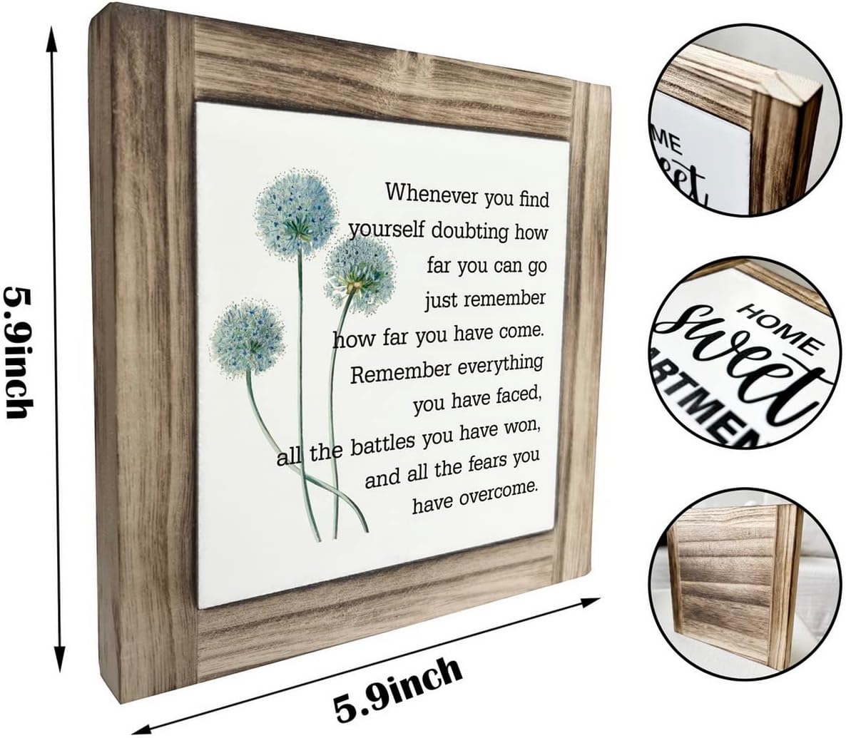 Inspirational Quote Wood Plaque Sign, Be Brave Sign, Whenever You Find Yourself... Box Wood Plaques Desk Décor, Motivational Box Wood Sign, Graduation Decor Gift, Inspirational Quotes Gift