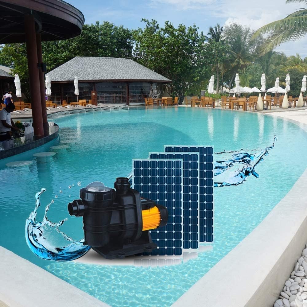 Swimming Pool Pump 48V 3/4HP Powerful Solar Water Pump with MPPT Controller,Suitable for Salt Water, JP17-15/500