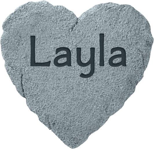 Let's Make Memories Personalized Garden Stone - Resin - Custom Garden Décor - Heart Stepping Stone - for Dad - for Father's Day