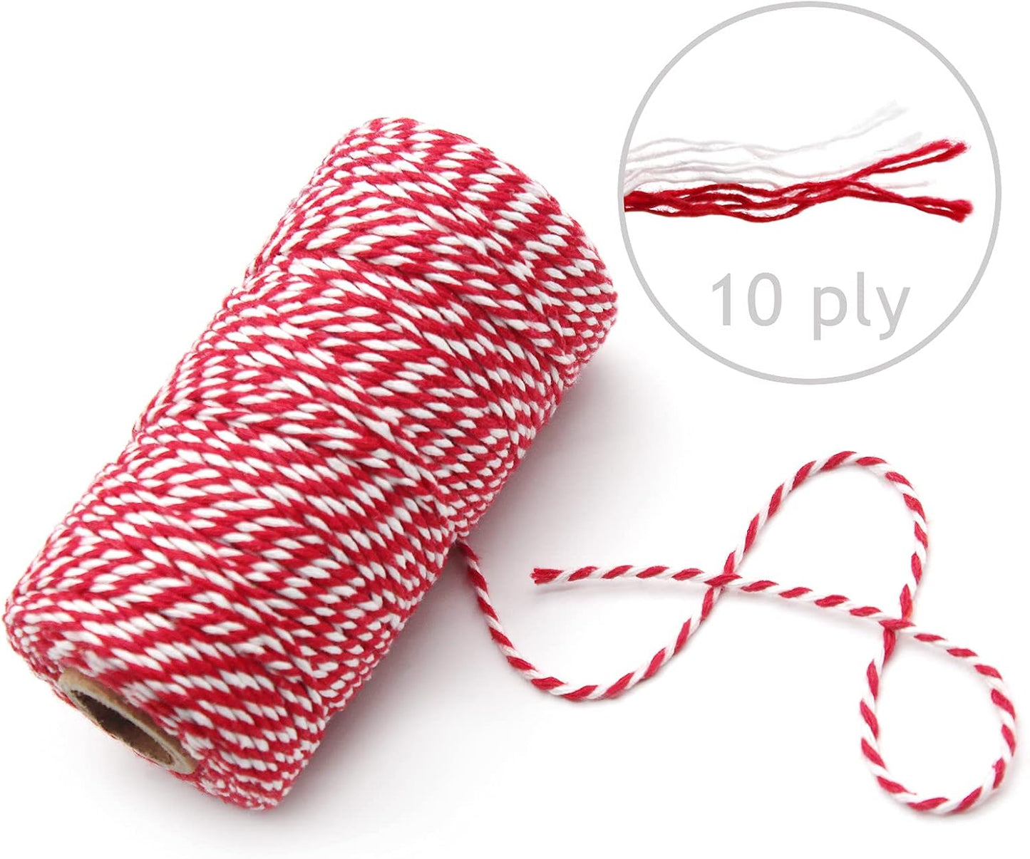 Anvin Cotton Twine - Natural Jute, Bakers & Butchers Twine, 984 Feet (Pack of 3, 10 Ply, 2mm Thick) for Arts, Crafts & Gardening