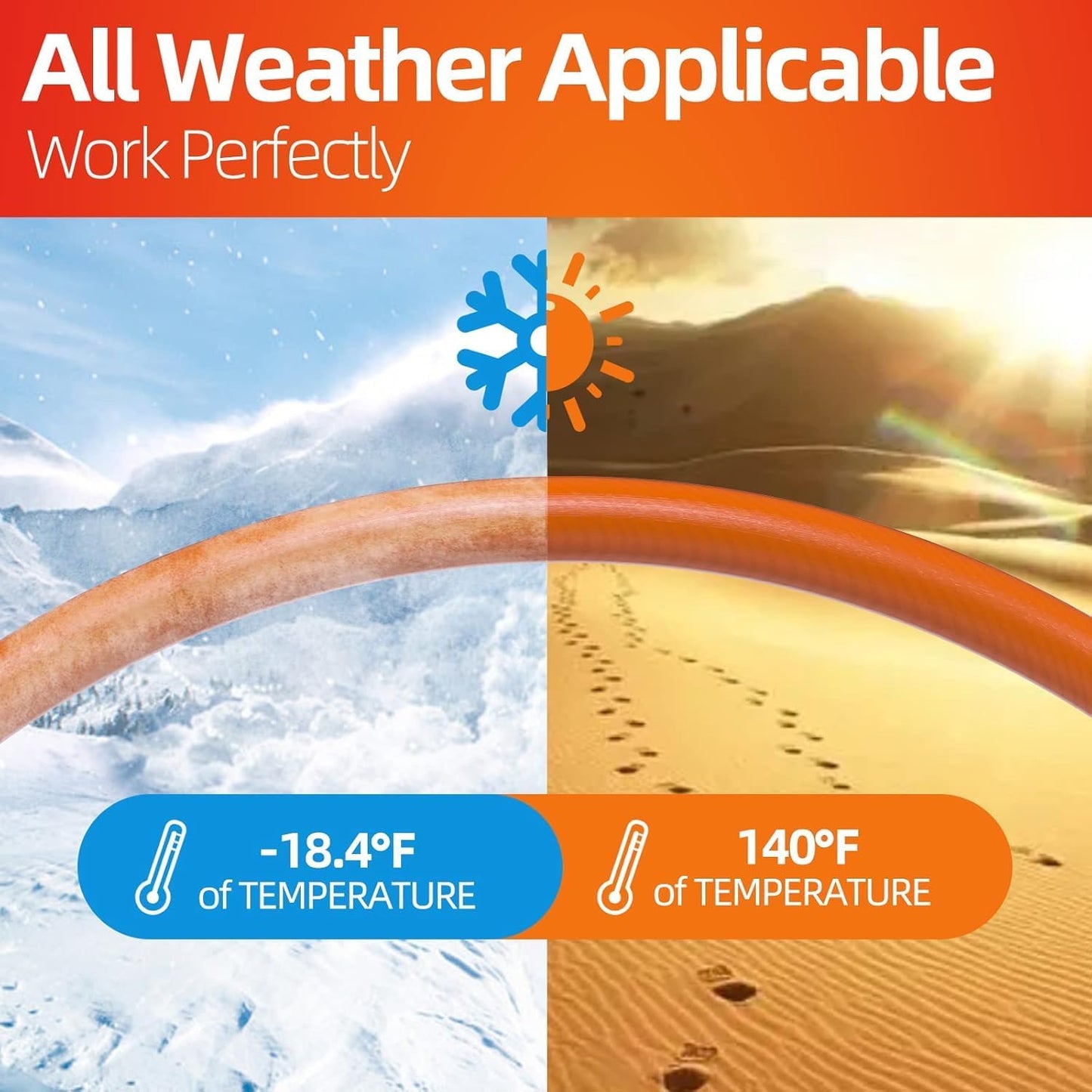 Garden Water Hose 10 ft x 3/4 in with Female to Female Connector, Small Leader Hose for Hose Reel, Heavy Duty, Flexible & Lightweight, Water Pipe, Outdoor Water Hose Extension Adapter